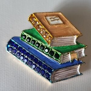 Cute Enamel Stack Books Brooch/ Pendant